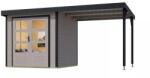 Karibu hibrid kerti ház KARIBU JUPITER 3D (12370) világosszürke / antracit + menedék 219 cm (LG4994)