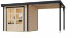 Karibu hibrid kerti ház KARIBU JUPITER 3A (12348) natur / antracit + menedék 219 cm (LG4982)