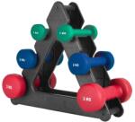 Gorilla Sports Fitnesz súlyzókészlet 12 kg neoprénnel és állvánnyal (101326-00001-0017)