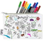 Eatsleepdoodle Világtérkép színező és mosható tolltartó (MAPPEN)