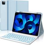 IVEOPPE iPad Air 5/4 Generáció Billentyűzet Tok Háttérvilágítással, iPad Pro 11" Bluetooth Vezeték Nélküli Billentyűzet, Égkék
