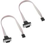  PNGKNYOCN DB9 - 10 Pin IDC Soros Kábel Szett, 2db RS232 Soros Csatlakozó Alaplapi Fejhez, 0, 3m Fekete Szalagkábel PC-hez, POS Eszközökhöz (DB9)