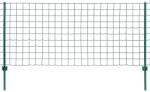 vidaXL Euro Fence acélkerítés, 20x1, 2 m - zöld