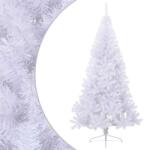 vidaXL fél műkarácsonyfa állvánnyal, fehér PVC - 180 cm