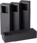 BENECREAT fiókos ajándékdoboz kraft papír, fekete - 12, 3x5, 4x3, 8 cm, 20 db