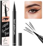  Waterproof Eyeliner Pen Precíz Ecsettel, Vízálló Szemceruza Nőknek Fekete