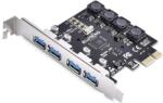 ELUTENG 4 portos PCIe USB 3.0 bővítőkártya 5Gbps asztali PC-hez