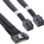 InLine Slim SAS kábel SFF-8654 8i - 2x SFF-8643 - 0, 5 m