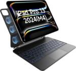HOU iPad Pro 13 (M4) Billentyűzetes Tok - QWERTZ, Háttérvilágítás, Precíz Trackpad, Mágneses Dizájn, Bluetooth Csatlakozás, 2024 Modellekhez