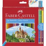 Faber-Castell Színes ceruza készlet 24db-os Faber-Castell + 3 bicolor ceruza hatszögű test, 110324 (110324)