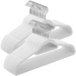 SongmicsHome Set de umerașe catifelate antiderapante CHIC, 50 buc. , alb