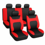 HD Racing Univerzális 8 részes autós üléshuzat szett fekete-piros