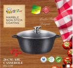  Happy Cooking Márvány Bevonatú Indukciós Lábas 6 l (RS-1199) (RS-1199)