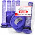 Anfi Filter 5x Szűrő Dyson V7 V8 Car Absolute Allergy Animal Carbon Em-p porszívóhoz (AN92061-SET(X5))