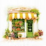 IHR Decoupage szalvéta 33x33cm Flower Shop virágbolt 1db (1101800)