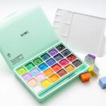 HIMI Jelly Cup gouache festék készlet - 24 db + 3 db ecset, green