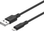 YENKEE Cablu de date și încărcare YCU 615 BK SILIC, USB-A la Lightning, MFi, 12W (2.4A), silicon, 1.5 m, Negru (YCU 615 BK) - pcone