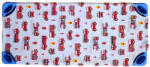  Gumifüles lepedő óvodai fektetőre - szürke - tűzoltós 55x130cm / 58x130cm ágyra