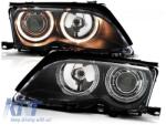  Tuning fényszóró szett halogén angel eyes karikákkal BMW 3 E46 05.1998-08.2001 sedan/kombi, bal és jobb (ABBMHX6010407)