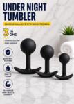 NMC Set Dopuri Anale Under Night Tumbler cu Bila Ponderata, 3 Piese, Silicon Premium, Impermeabile
