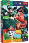Trefl Puzzle Trefl 160 Premium Plus Kids Patrula Catelusilor Aventura Cu Dinozauri Plus Poster (15434) Puzzle