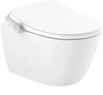 Roca Set Vas WC cu bideu electronic suspendat cu capac soft close incalzit Roca Ona In-Wash Rimless 39x53 cm evacuare dubla (A80315FS01)