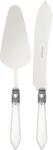 Casa Bugatti Spatulă și cuțit pentru servirea tortului Oxford, albe, în cutie cadou, set 2 piese (OXB1M-N3220/21)