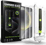 Techsuit Протектор за Samsung Galaxy S25 / Galaxy S24 - Techsuit - [Съвместим с отключване с пръстов отпечатък] TitanGlass CrystalHD (2 броя) - Прозрачен (KF2349505)
