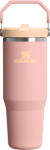 STANLEY Pahar termic IceFlow Coffee Peach Rose cu mâner și pai, 890 ml (10-13424-0217)