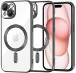 Techsuit Калъф за iPhone 15 - Luxury Crystal MagSafe - черен (KF2324629)