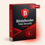 Bitdefender Total Security - 3 dispozitive - abonament 1 an - licenta pe email (1-YEAR-TS03ZZCSN2403BEN) (1-YEAR-TS03ZZCSN2403BEN)
