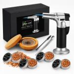 MindBlower Set Deluxe Drinks Smoker cu Arzator, 4 Arome, Capac din Lemn si Accesorii (4607)