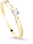 Cutie Diamonds Csillogó sárga arany eljegyzési gyűrű gyémánttal DZ8027-00-X-1 53 mm