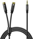 ORICO AXRF 3, 5 mm mini jack - 2× RCA aljzat audiokábel, 5 m, fekete