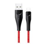 USAMS fonott kábel U41 lightning 3m 2A SJ397USB02 (US-SJ397) Fast Charge piros (USA294RED)