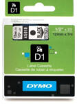 DYMO szalag D1 kazetta 12mm x7m víztiszta (fekete betű) 45010 (S0720500)