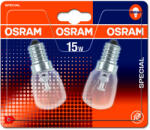 OSRAM E14 sütőizzó 15W, 85 lm, 2700 K, melegfehér, áttetsző üveg, 2 darabos bliszter - Special Oven T26/57 (4050300958019)
