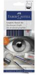 Faber-Castell Creioane grafit 2H-6B, radiera si ascutitoare incluse, set 6 duritati (FC114000)