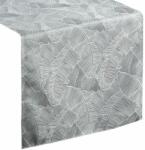 Eurofirany Isla banánlevél mintás jacquard asztali futó Ezüst 40x140 cm (STYLE_HS440393)