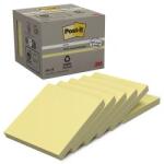 3M Notite adezive, Post-It, galben Canary, 76 x 76 mm, 100 file/buc, 6 buc/set, 3M 7100172252