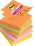 3M Notite adezive Z-Notes, Post-It Super Sticky, Boost Colour, 76 x 76 mm, 90 file/buc, 5 buc/set, 3M 7100258789