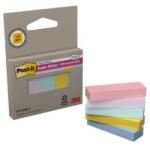 3M Notite adezive, Post-It Super Sticky, culori pastel asortate, 15 x 50 mm, 70 file/buc, 5 buc/set, 3M 7100396131