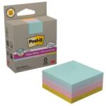3M Notite adezive tip cub Post-It, Super Sticky, 76 x 76 mm, culori pastel, 276 file/cub, 3M 7100396478