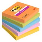 3M Notite adezive Post-It Super Sticky, Boost Colour, 76 x 76 mm, 90 file/buc, 5 buc/set, 3M 7100258933