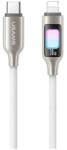 USAMS USB Type-C - Lightning kábel 30W cipőfűző minta 120cm szürke SJ749USB02 (SJ749USB02)