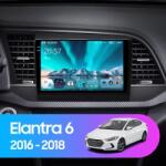  Autós navigáció Teyes CC4 Hyundai Elantra 6 2015-2018 6+128GB 9.5" QLED Octa-core 2.7Ghz, Android 4G Bluetooth 5.1 DSP - B változat
