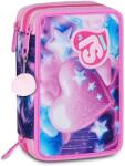 Seven Penar cu rechizite Seven Sj Gang - Fluffy Pink, 3 fermoare (35218) Penar