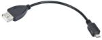 Lanberg Cablu LANBERG negru 2.0 micro USB-B - USB-A de 15 cm cu funcție OTG (OEM-0006) (OEM-0006)