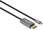 Manhattan Cablu Manhattan - Cablu USB-C la DisplayPort 1.4 (cu contacte placate cu aur, 4K 120 Hz, 3 m, negru) 354851 (354851)