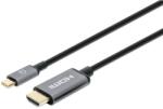Manhattan Cablu Manhattan - USB-C la HDMI, placat cu aur, 2 m, negru 153607 (153607)